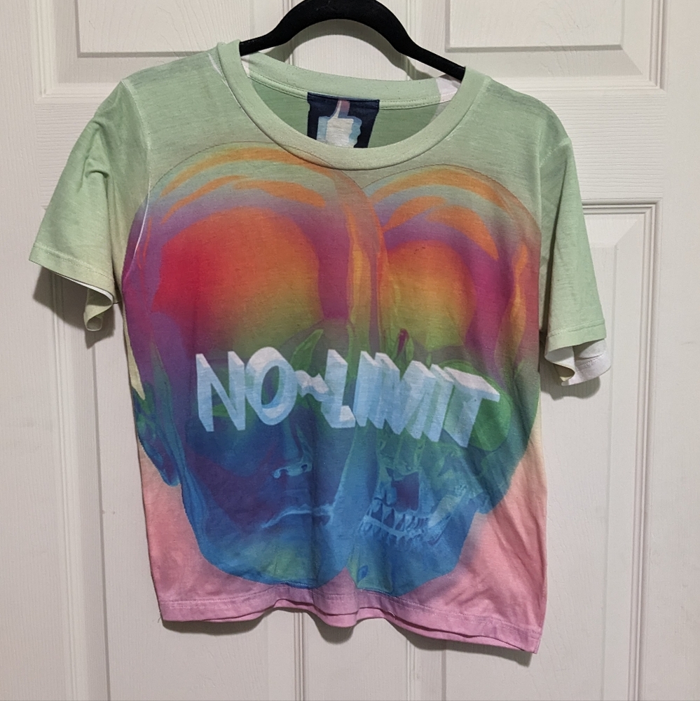 W.I.A. by Destroy Collective Rare No-Limit Tie-Dye Skull Graphic T-Shirt S